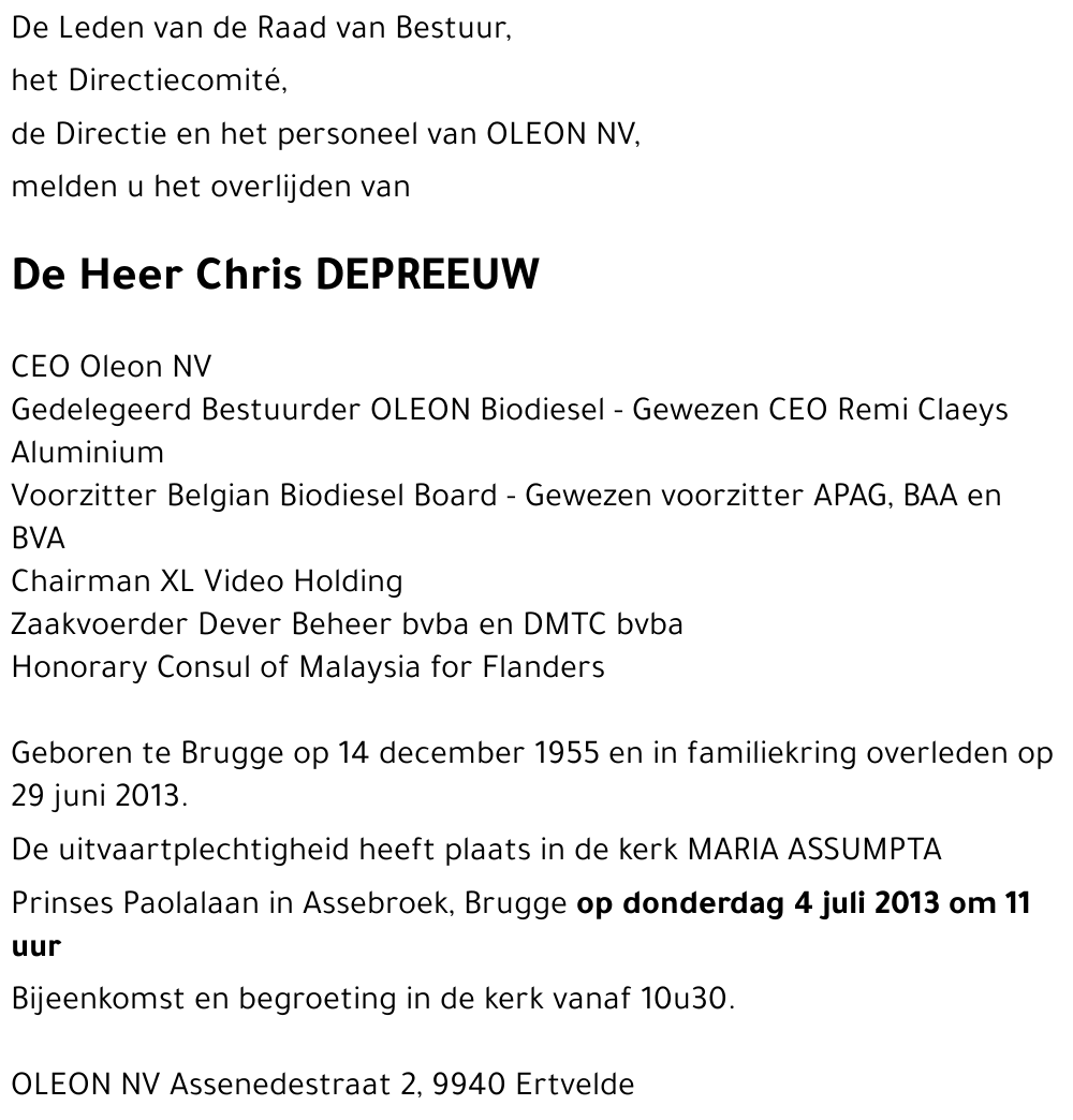 Chris DEPREEUW
