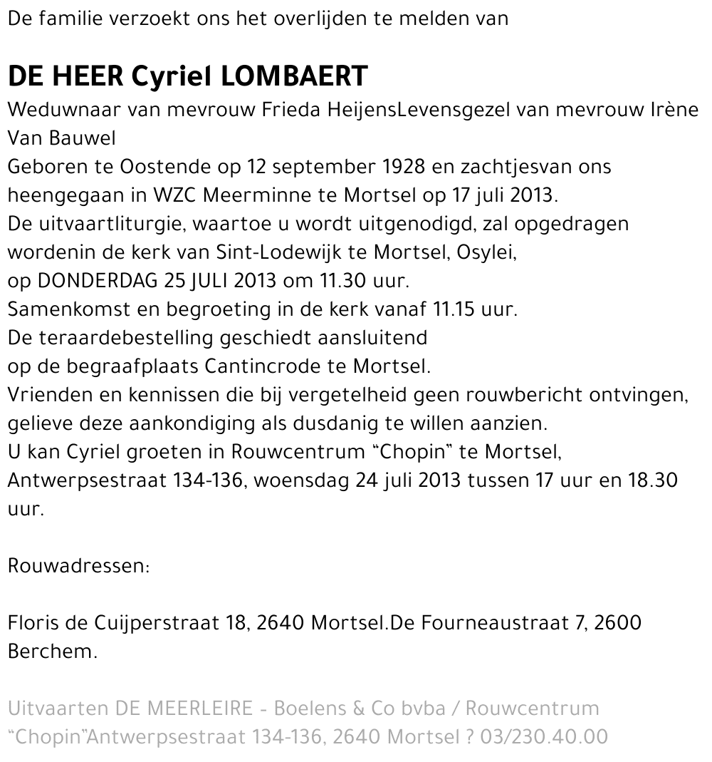 Cyriel Lombaert