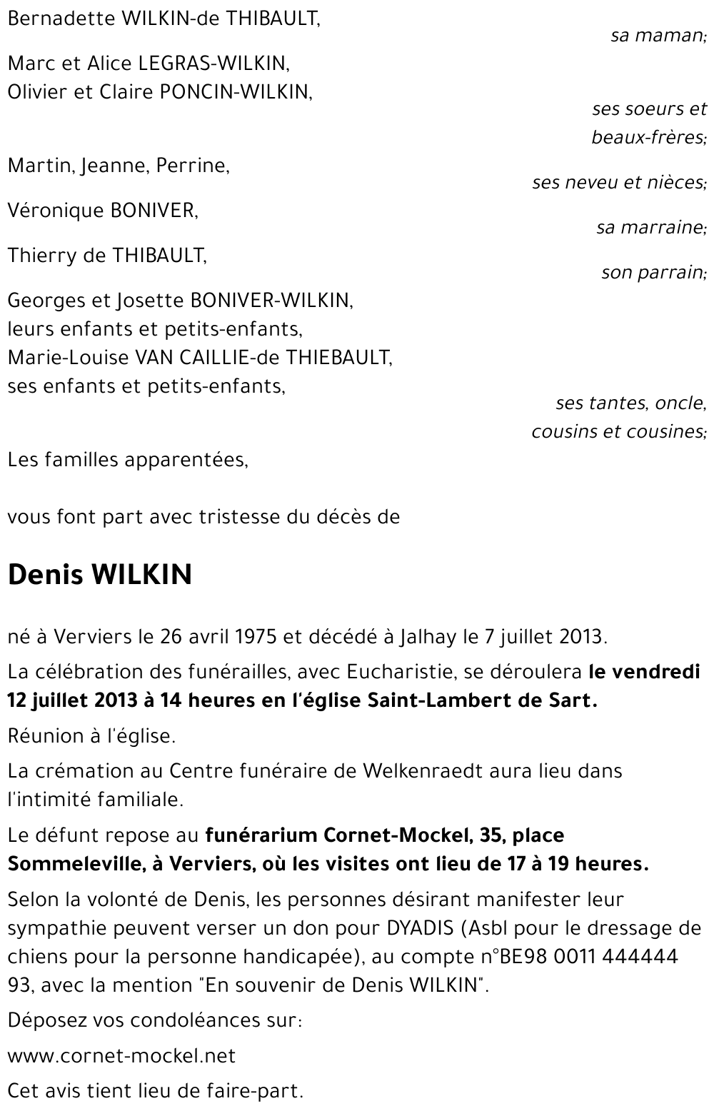 Denis WILKIN