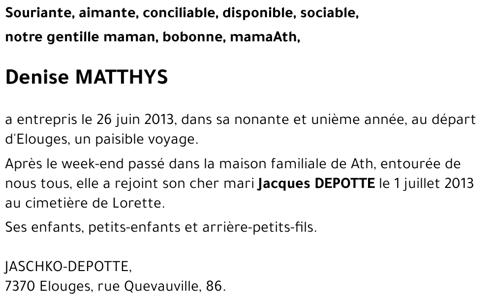 Denise MATTHYS