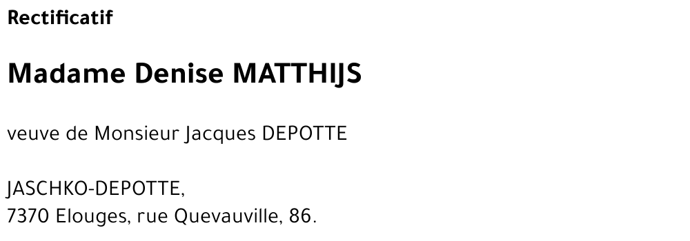 Denise MATTHYS