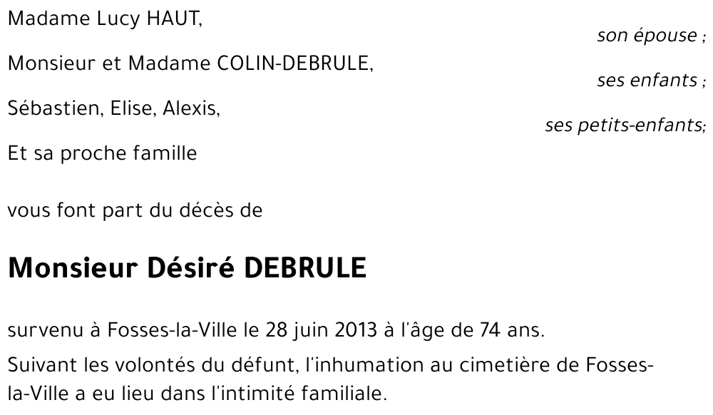 Désiré DEBRULE