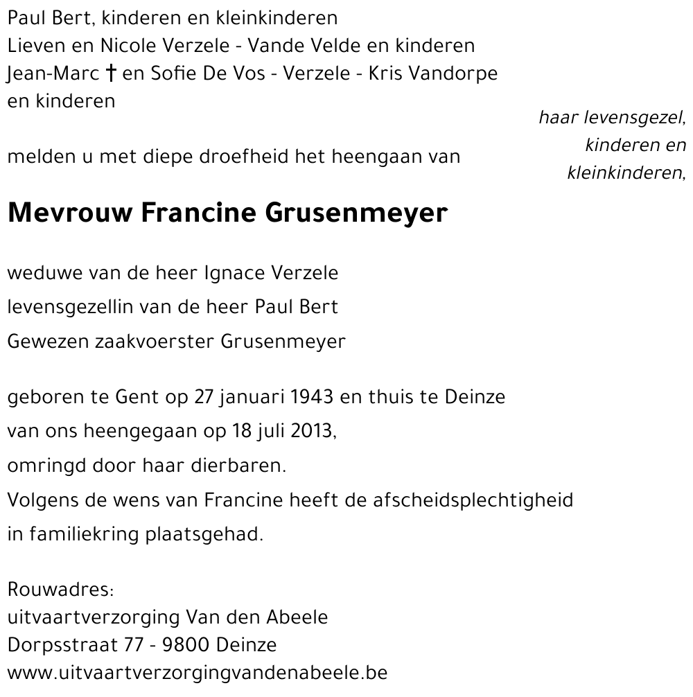 Francine Grusenmeyer