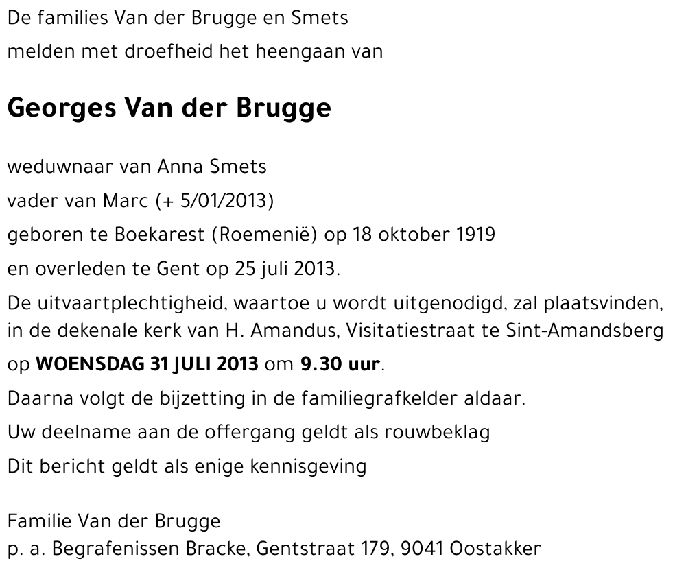 Georges Van der Brugge