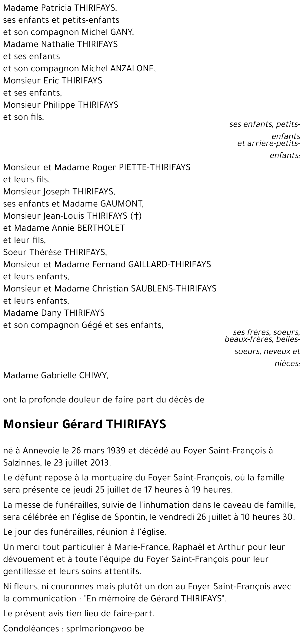 Gérard THIRIFAYS