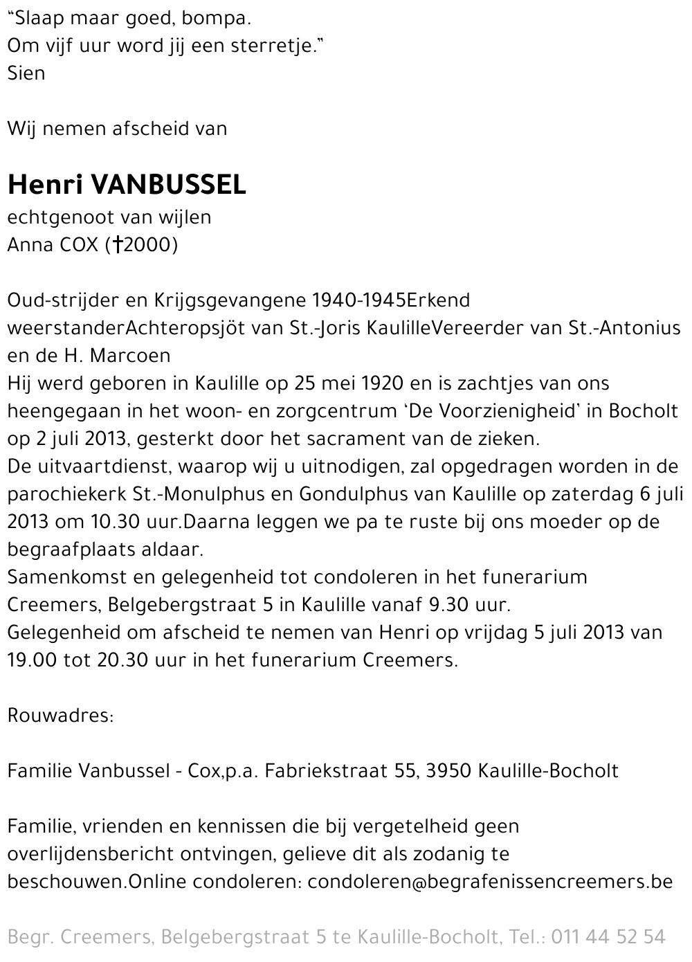 Henri Vanbussel