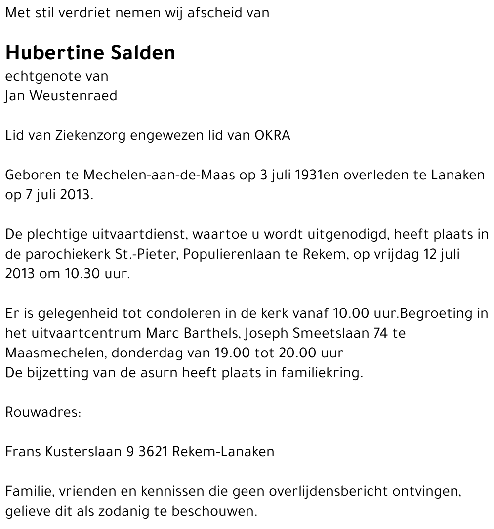 Hubertine Salden