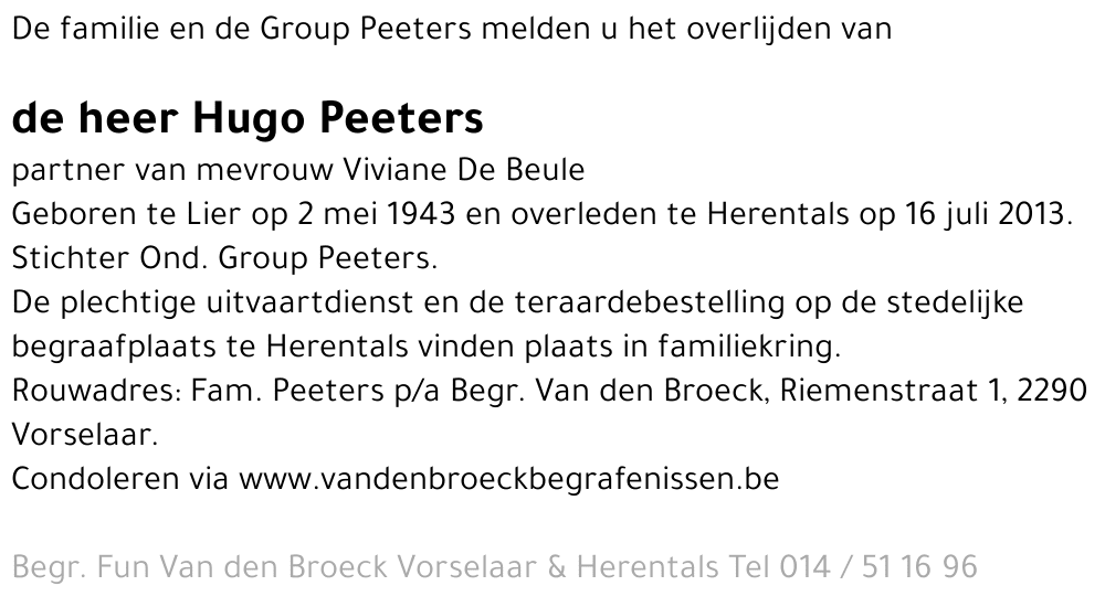 Hugo Peeters