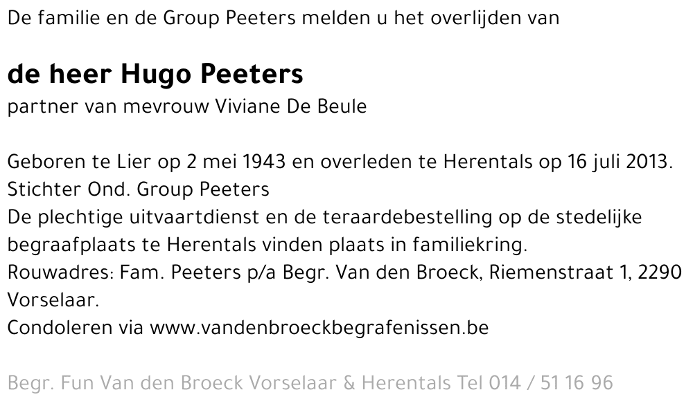 Hugo Peeters