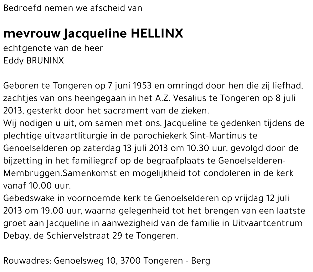 Jacqueline HELLINX