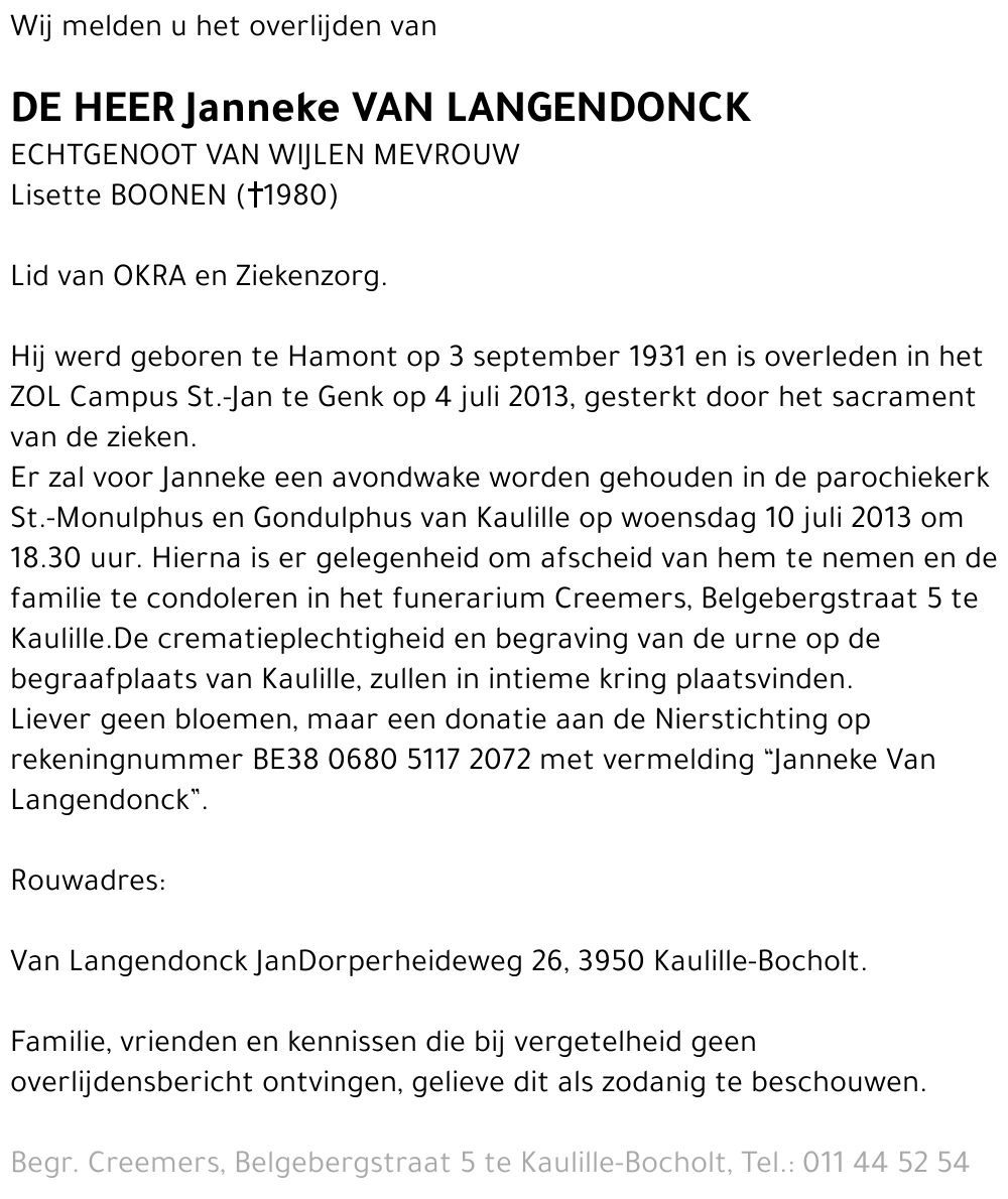 Janneke Van Langendonck