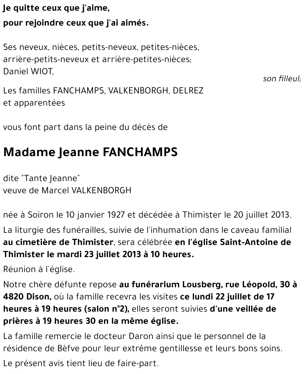 Jeanne FANCHAMPS