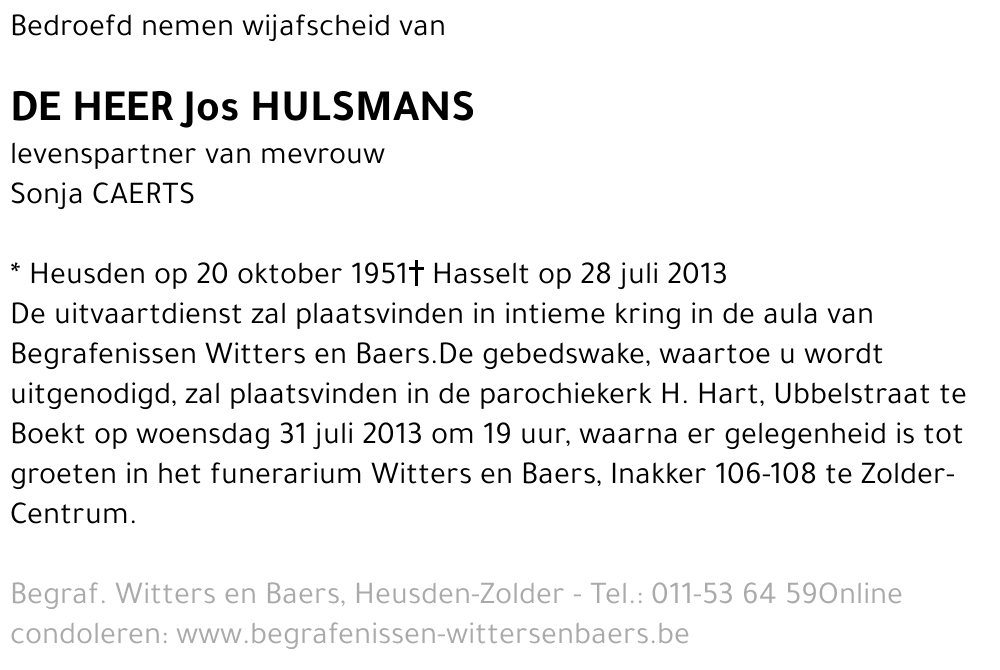 Jos Hulsmans