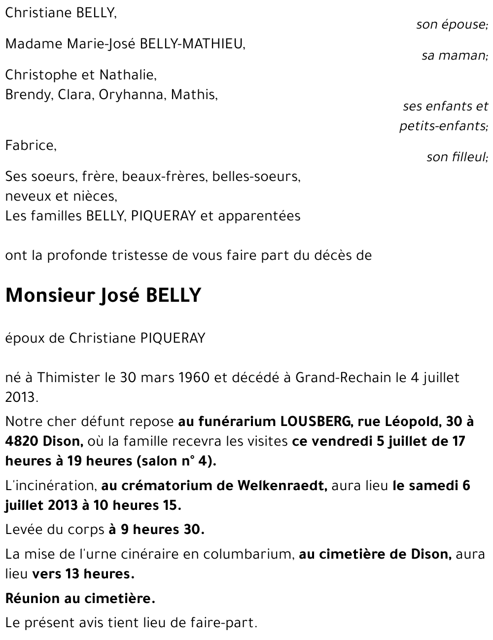 José BELLY