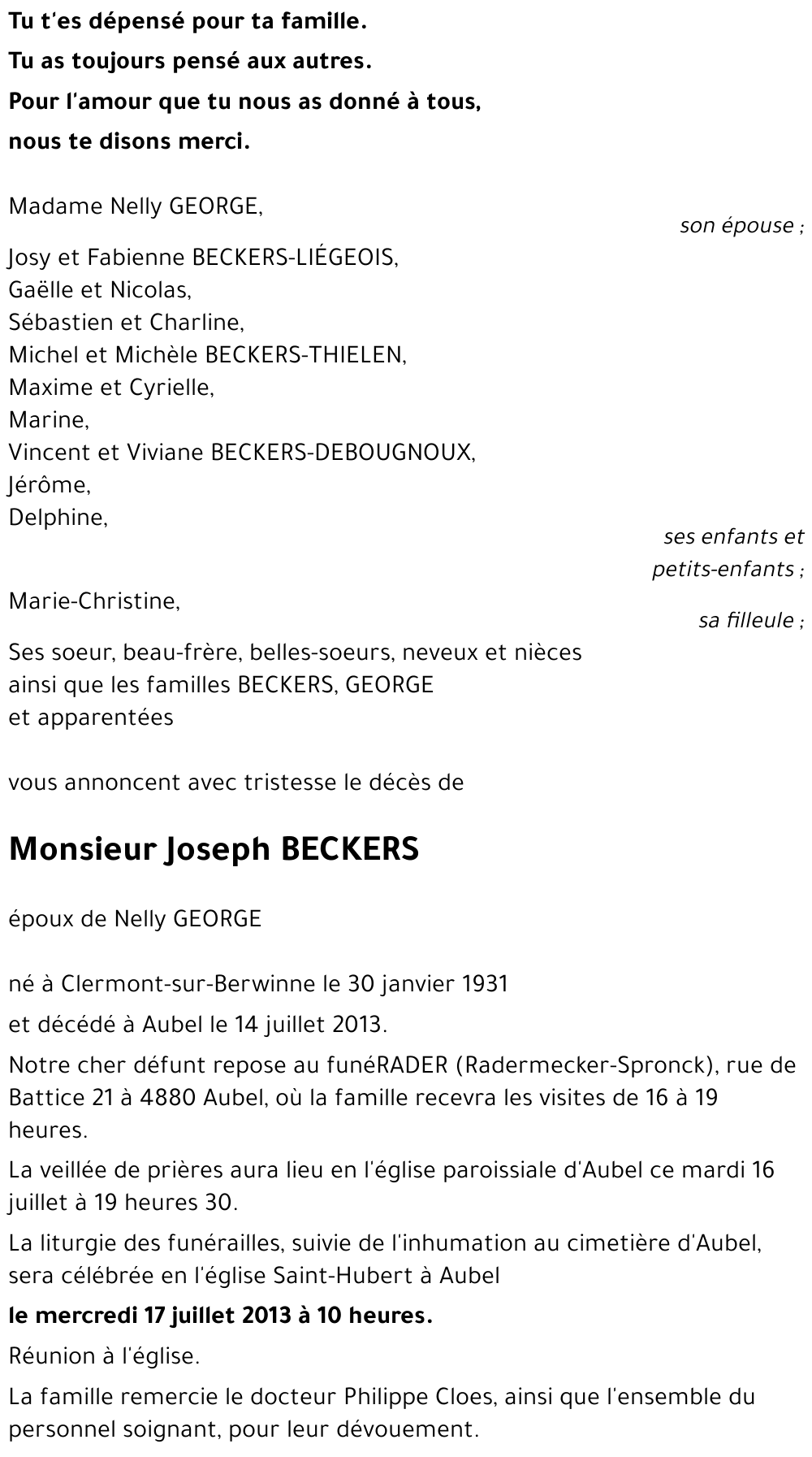 Joseph BECKERS