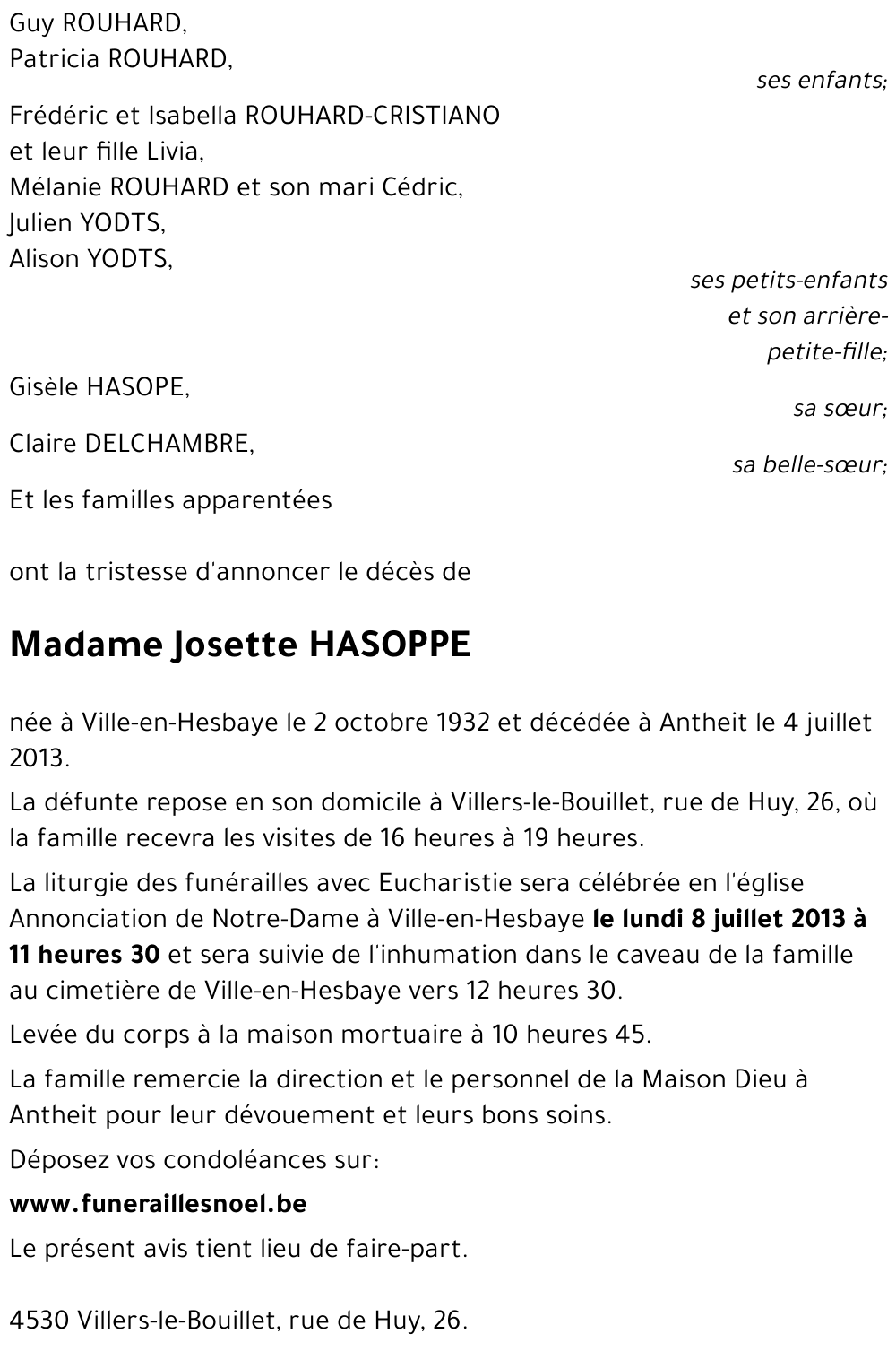 Josette HASOPPE