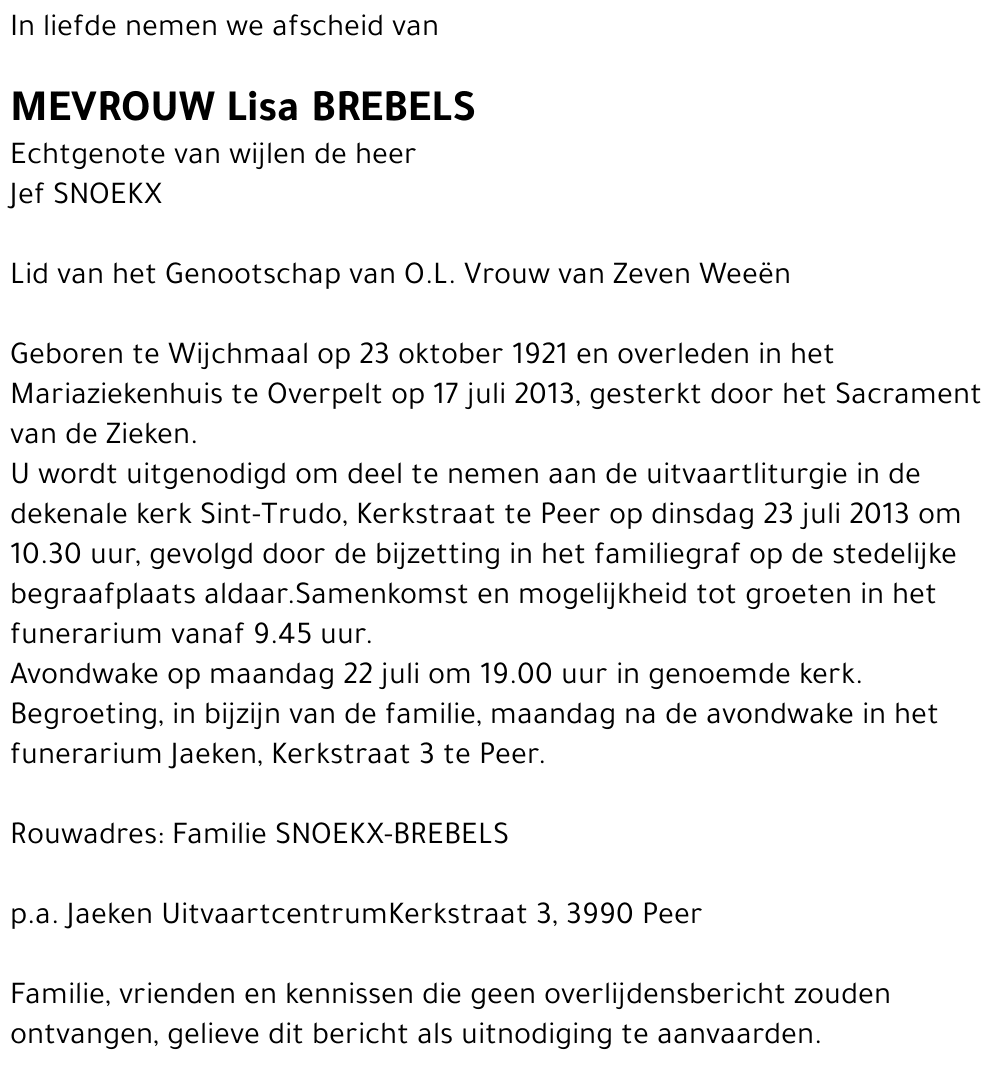 Lisa BREBELS
