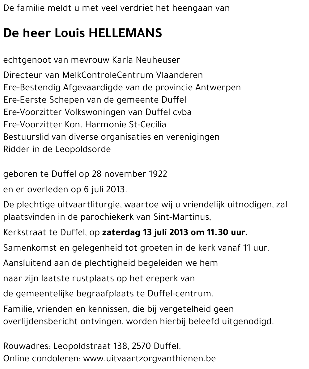 Louis HELLEMANS