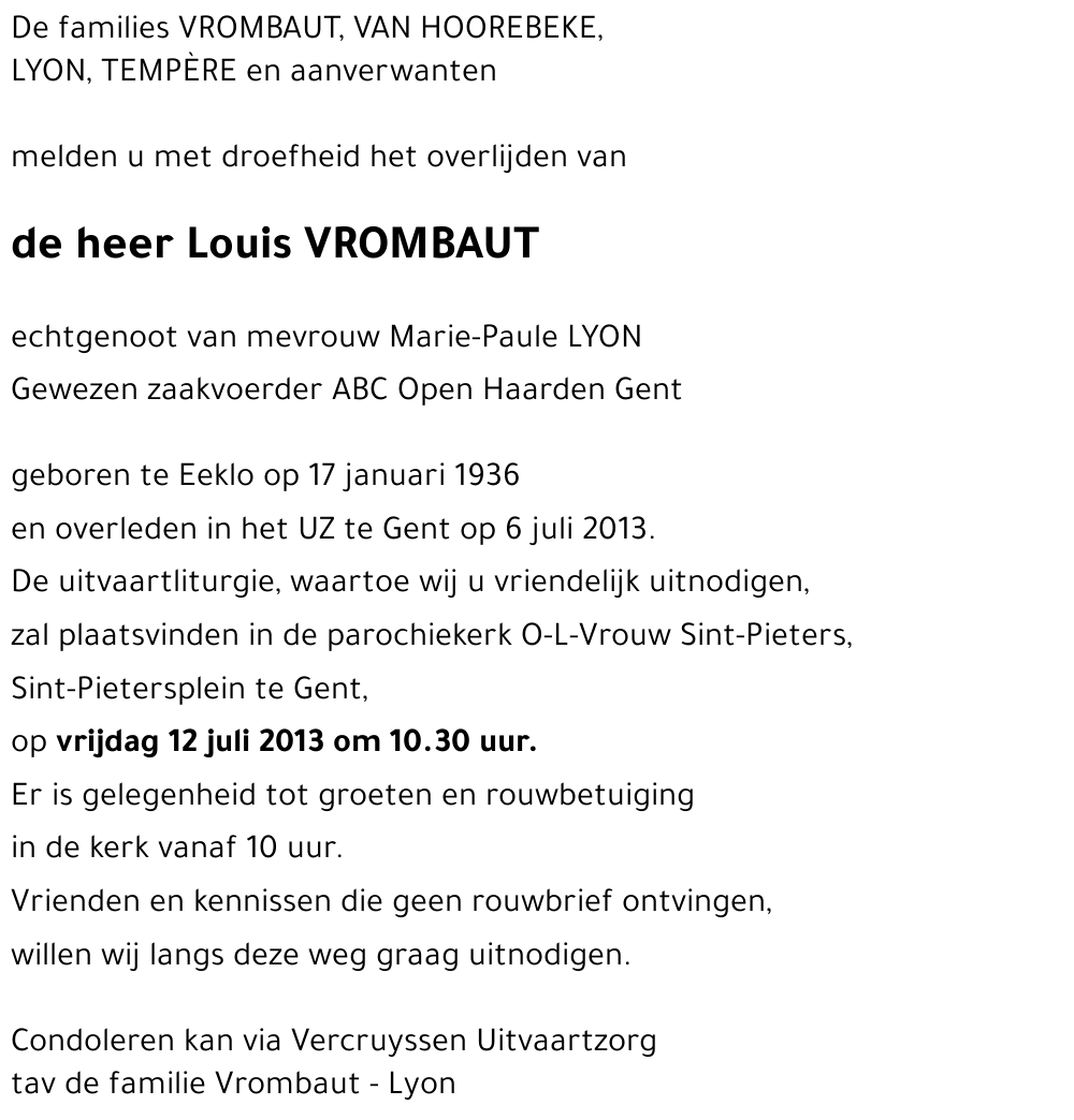 Louis VROMBAUT