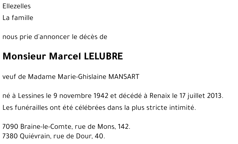 Marcel LELUBRE