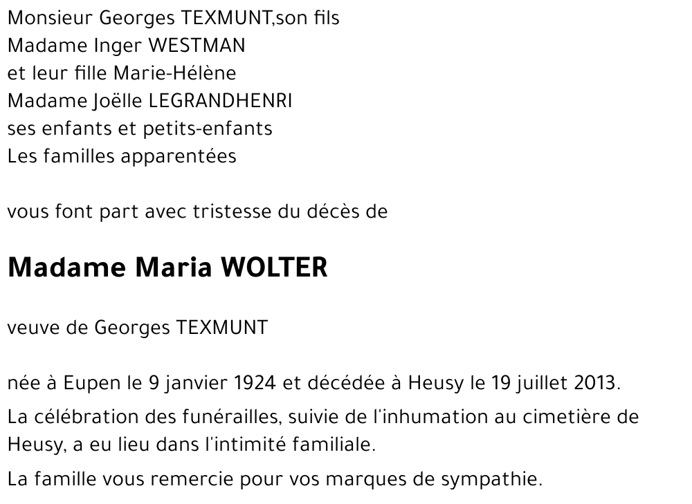 Maria WOLTER