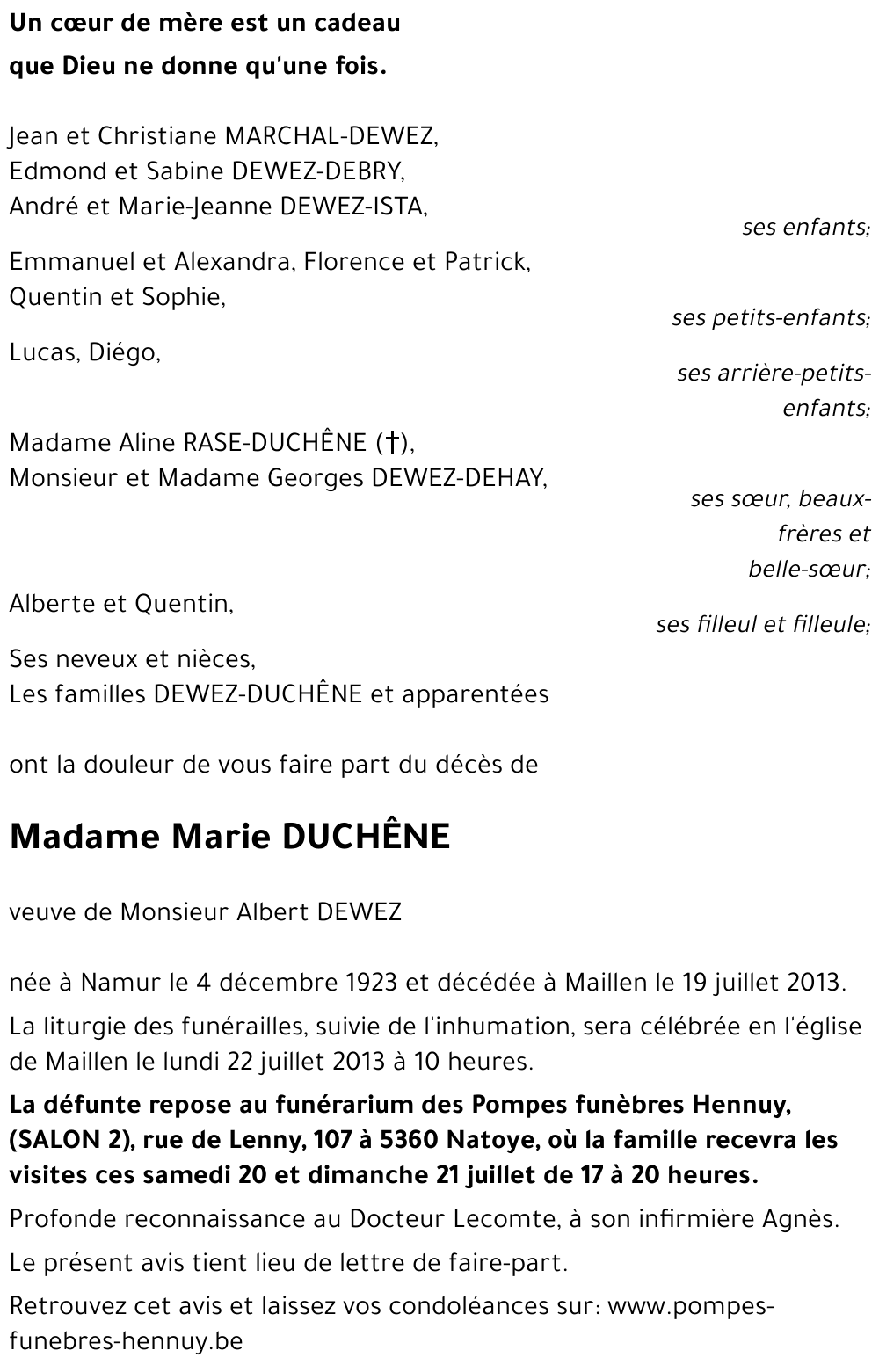 Marie DUCHÊNE