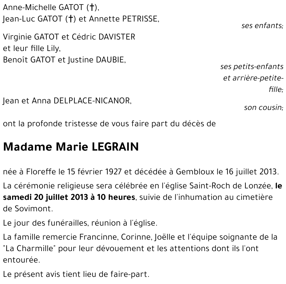 Marie LEGRAIN