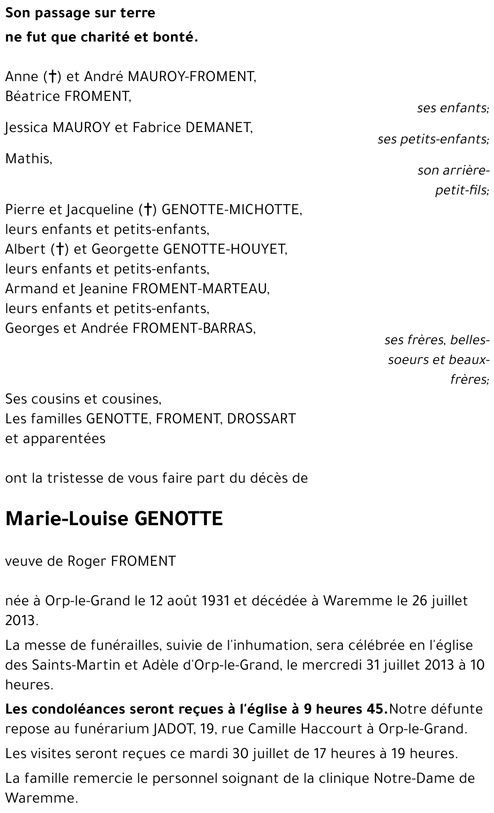 Marie-Louise GENOTTE