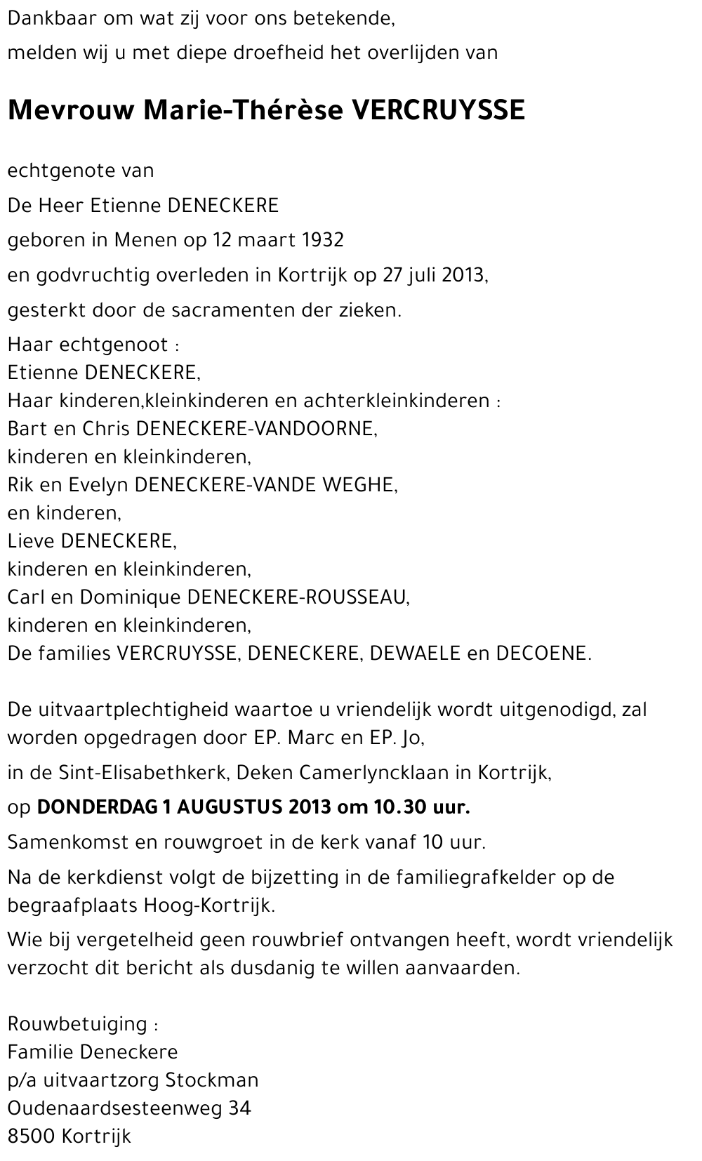 Marie-Thérèse Vercruysse