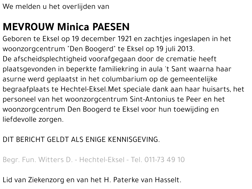 Minica PAESEN