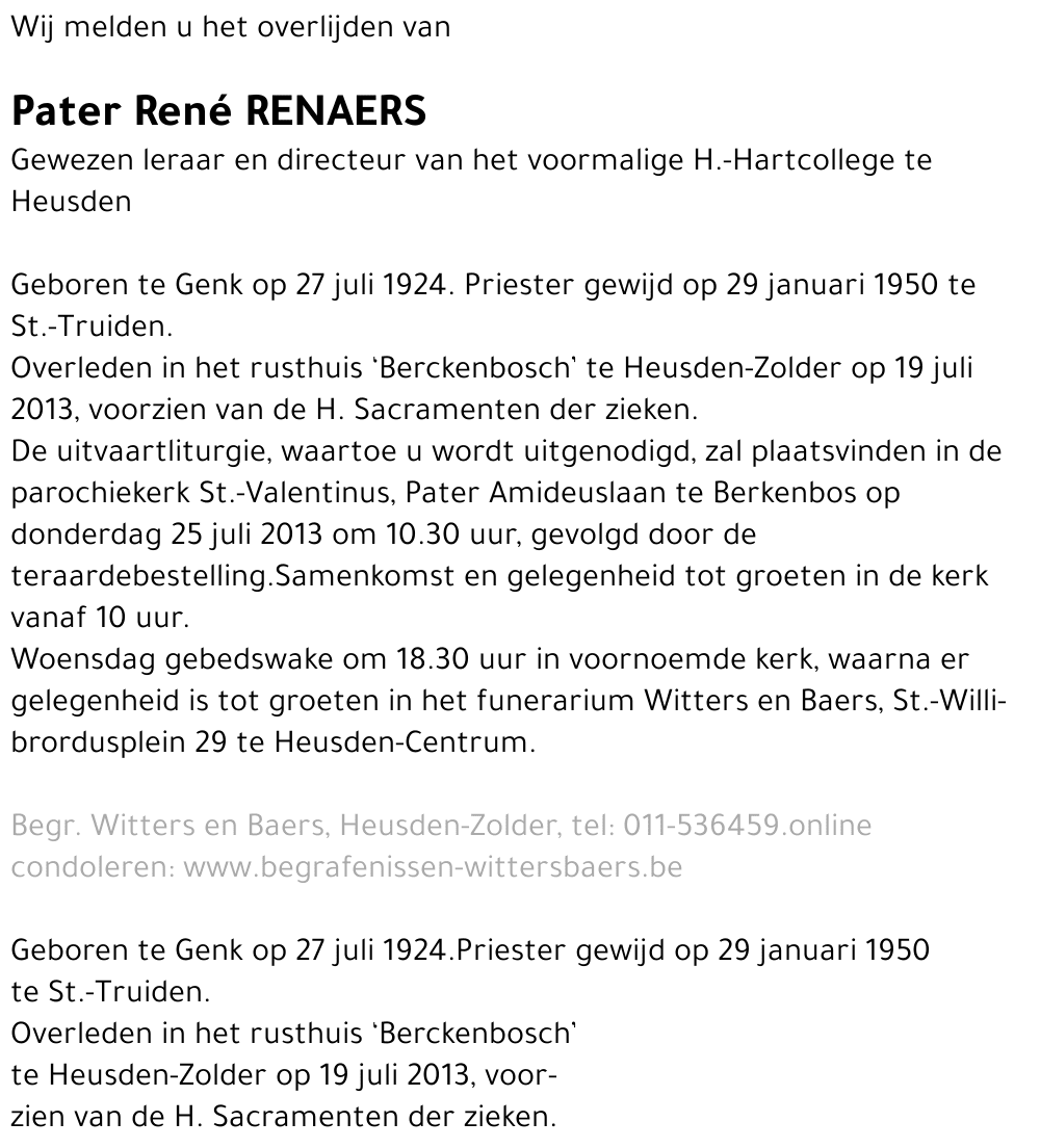 Pater René Renaers