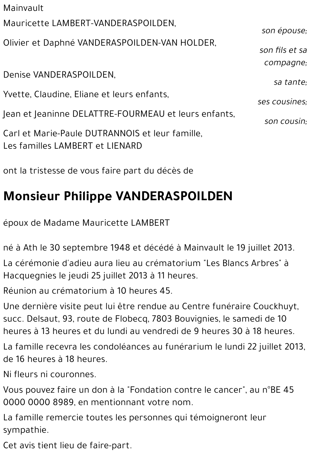 Philippe VANDERASPOILDEN