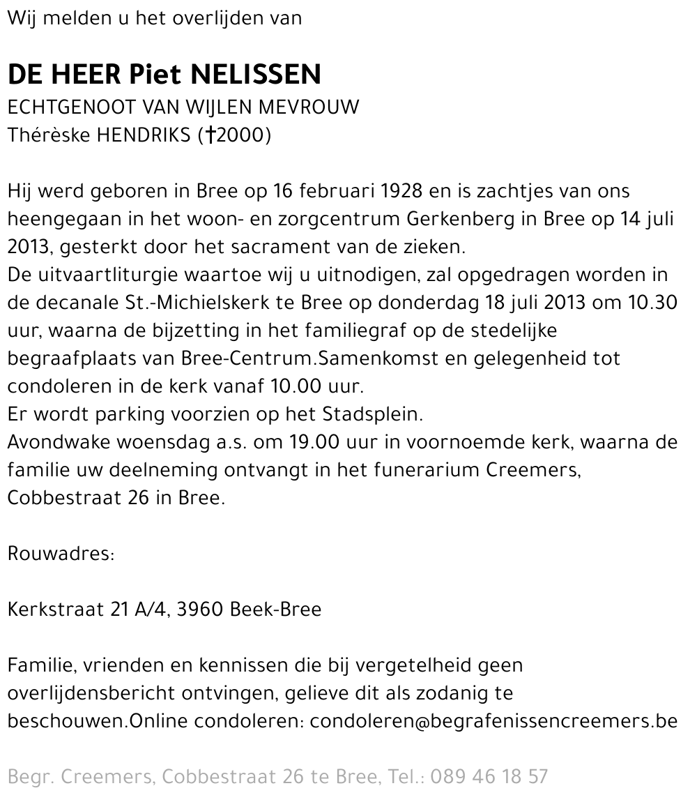 Piet Nelissen