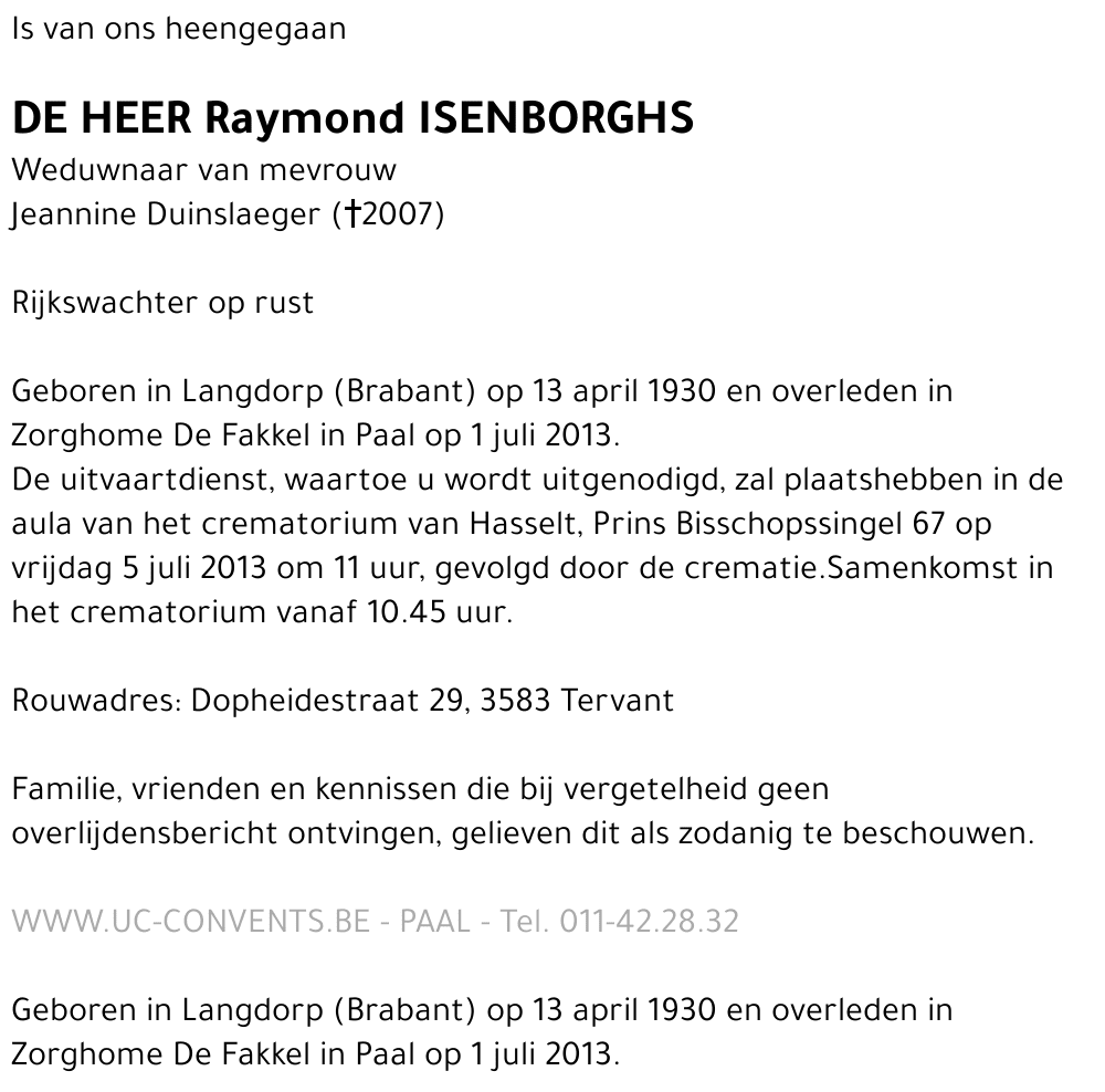 Raymond Isenborghs