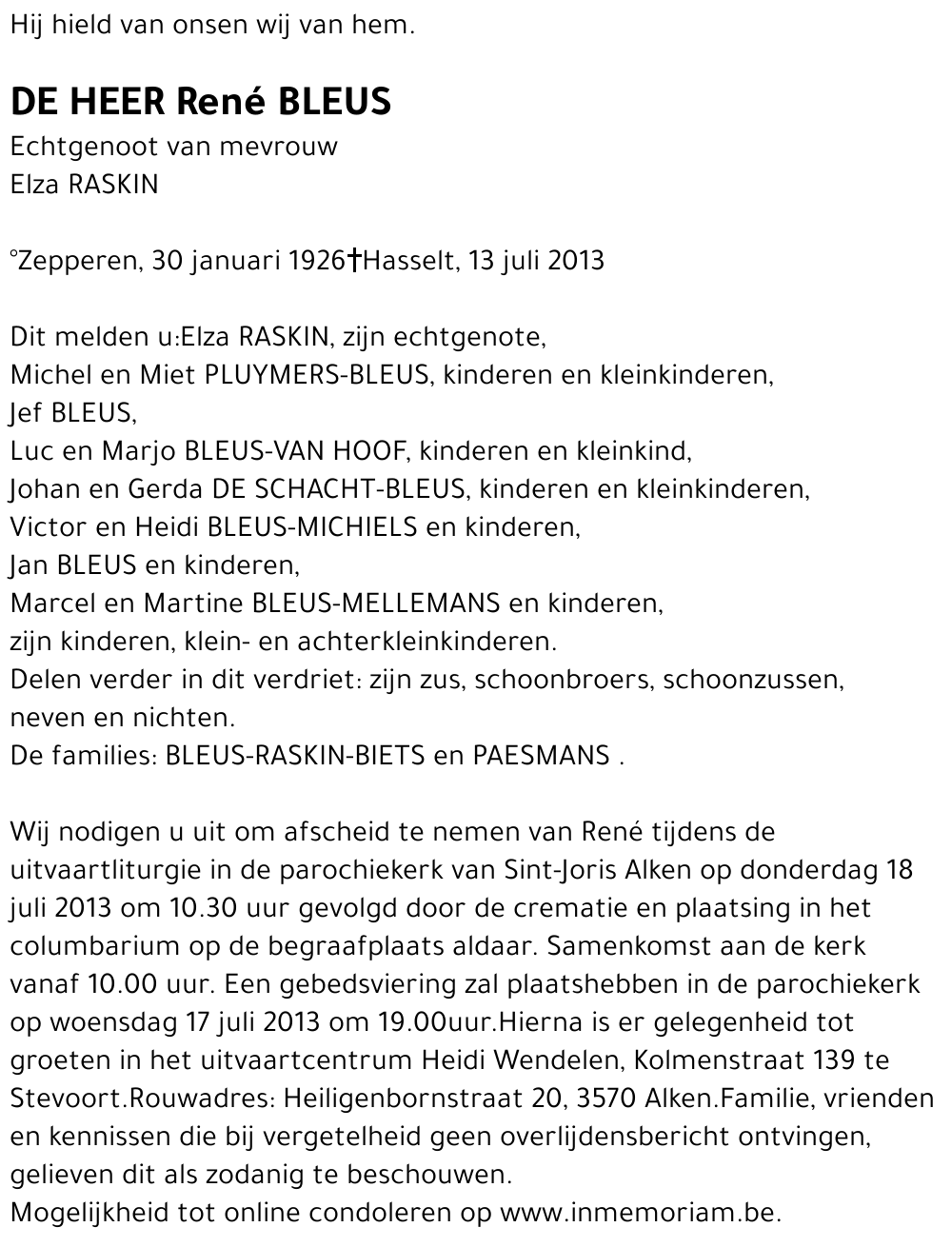 René BLEUS