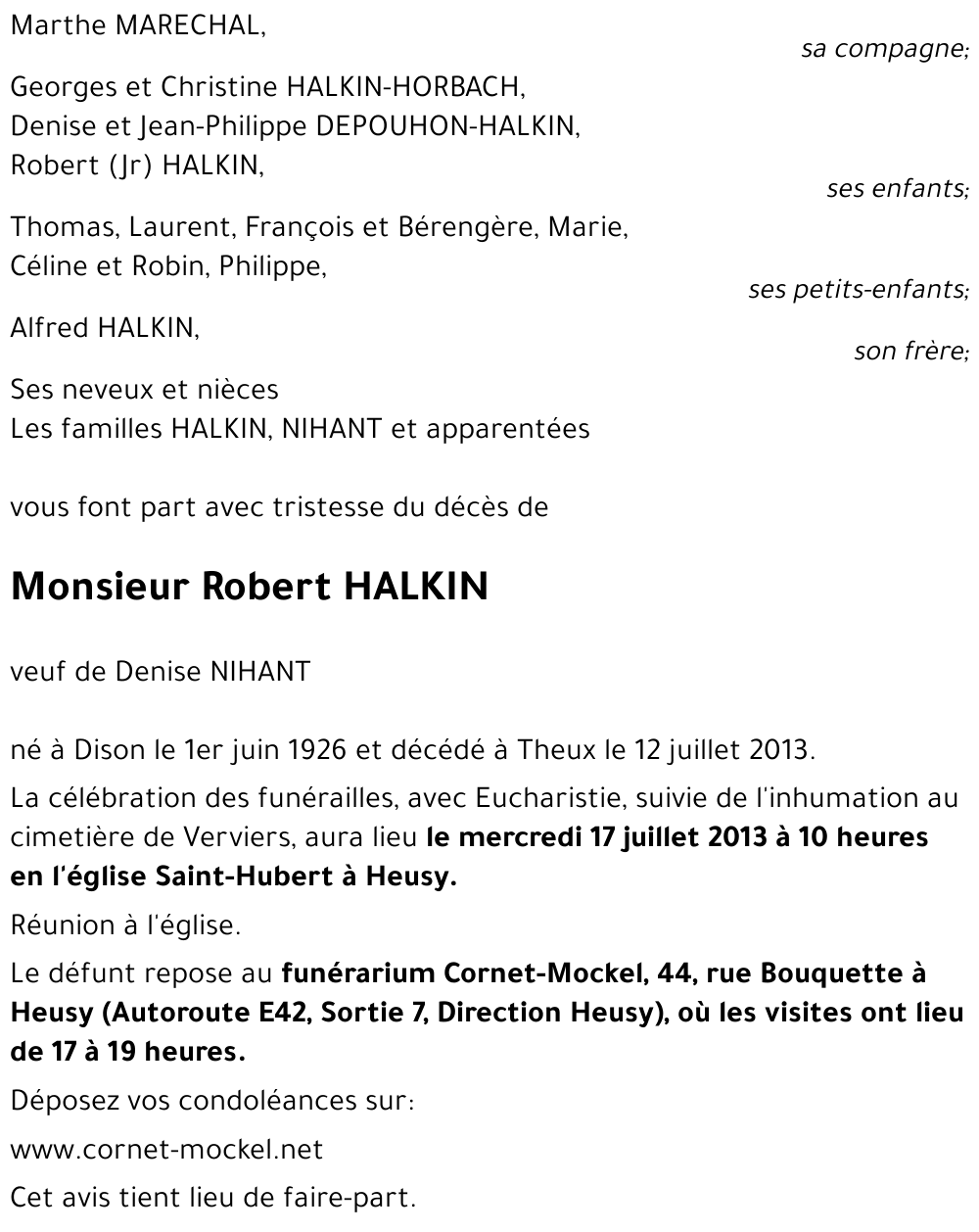 Robert HALKIN