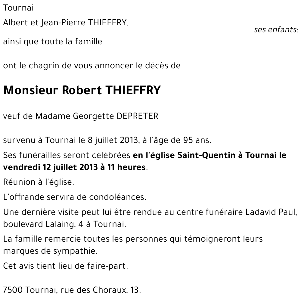 Robert THIEFFRY