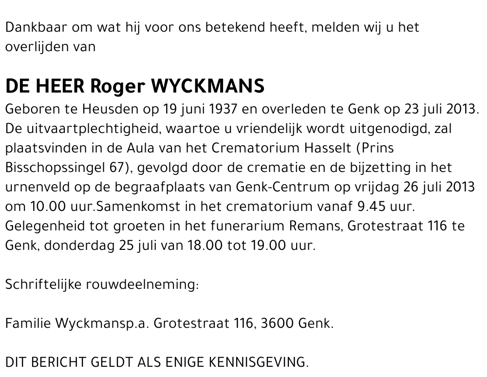 Roger WYCKMANS