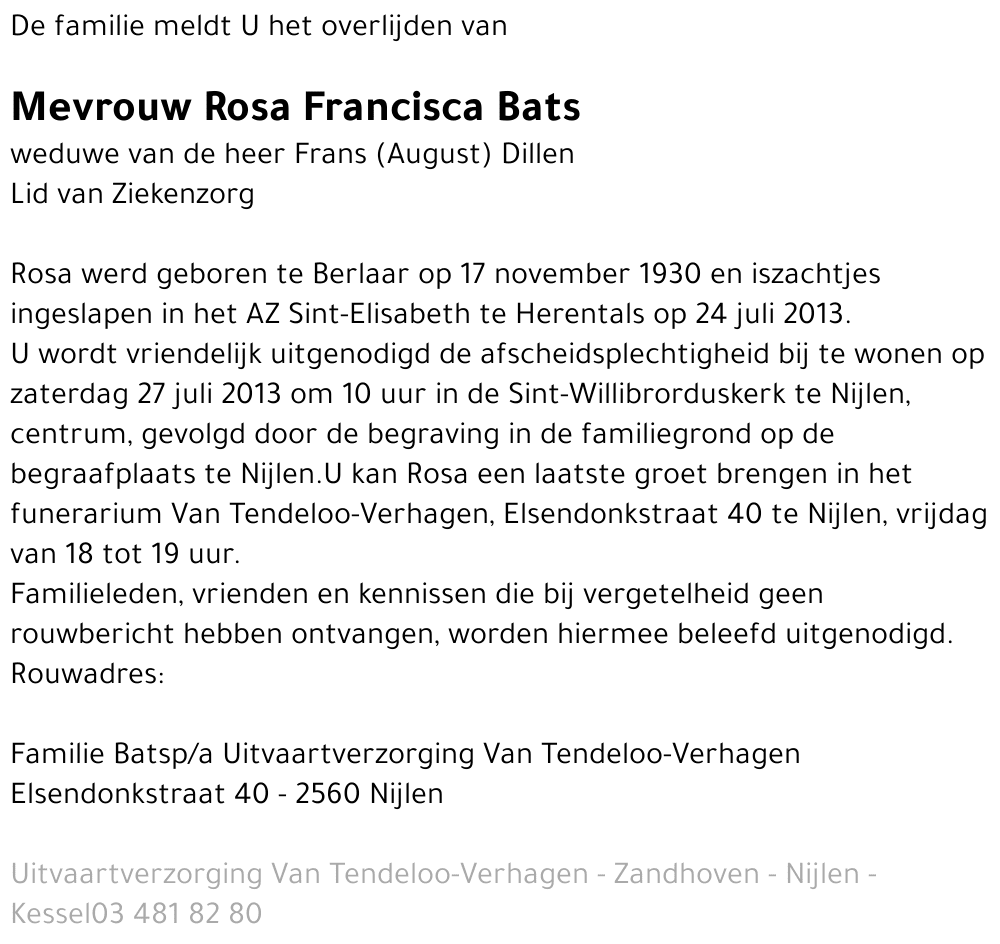 Rosa Francisca Bats