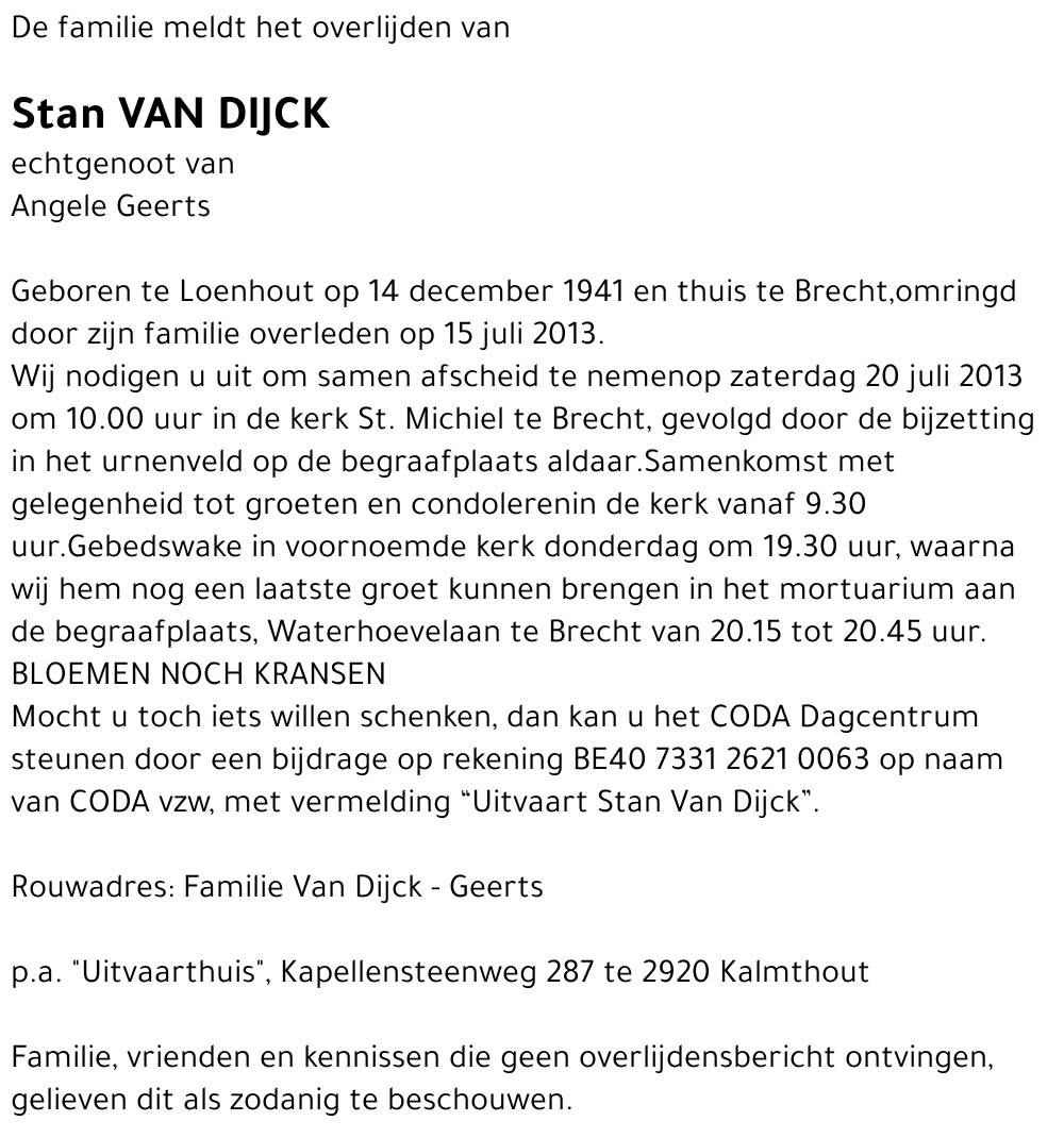 Stan Van Dijck