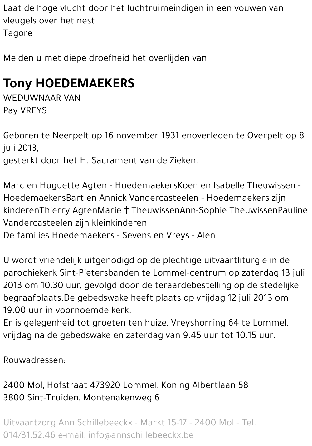 Tony Hoedemaekers