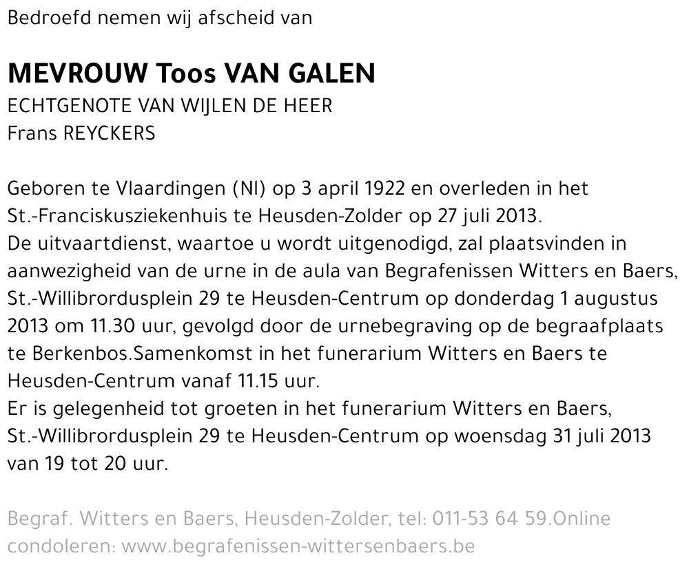 Toos van Galen