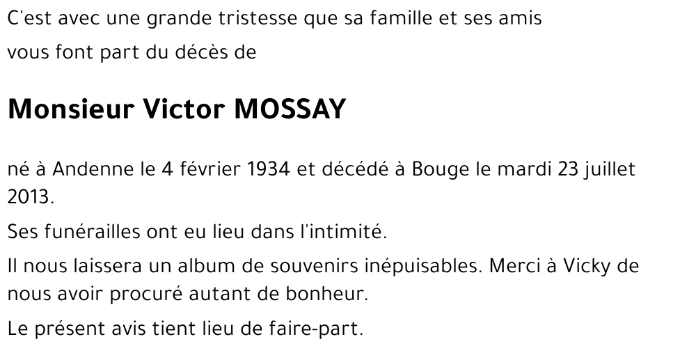 Victor MOSSAY