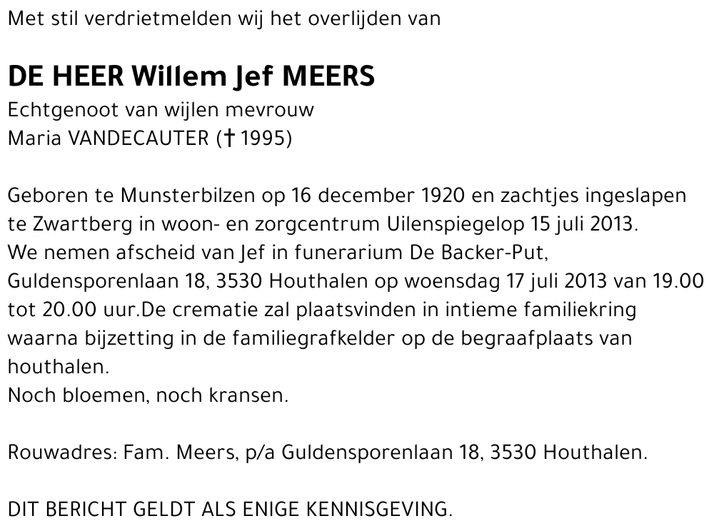 Willem Jef MEERS