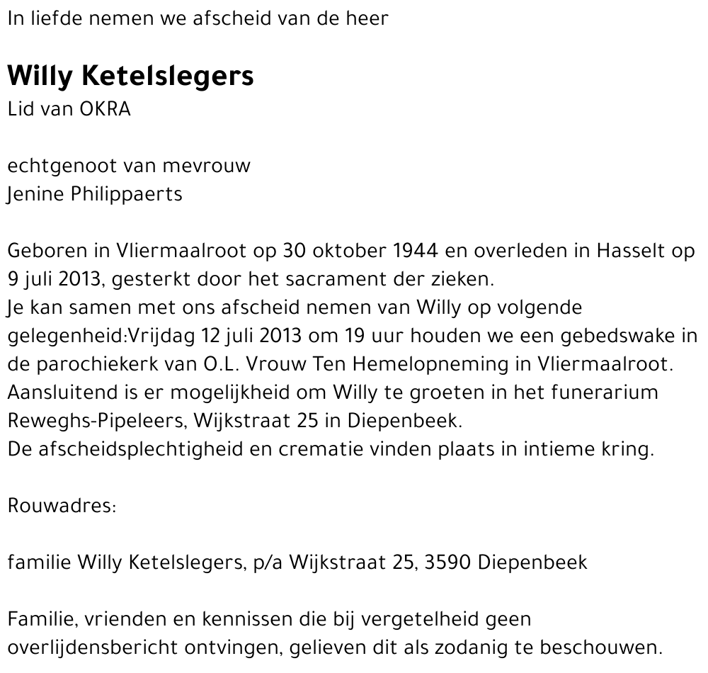 Willy Ketelslegers