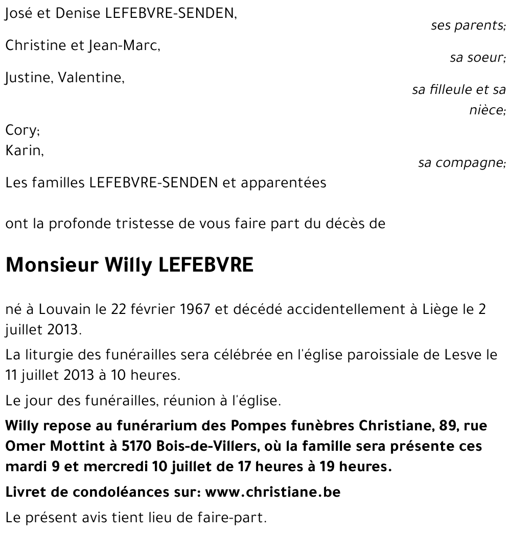 Willy LEFEBVRE