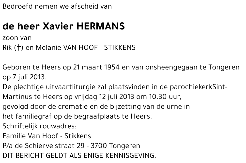 Xavier HERMANS