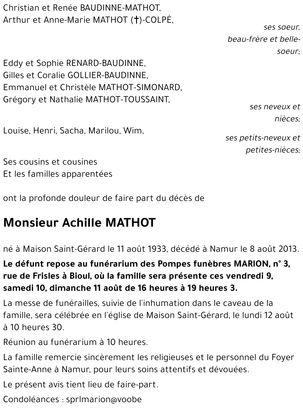 Achille MATHOT