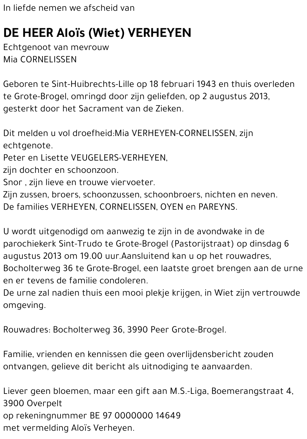 Aloïs VERHEYEN