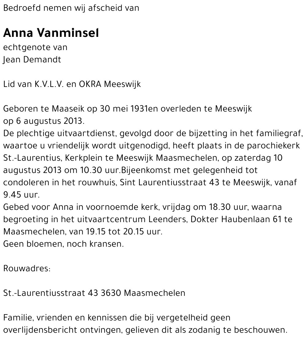 Anna Vanminsel
